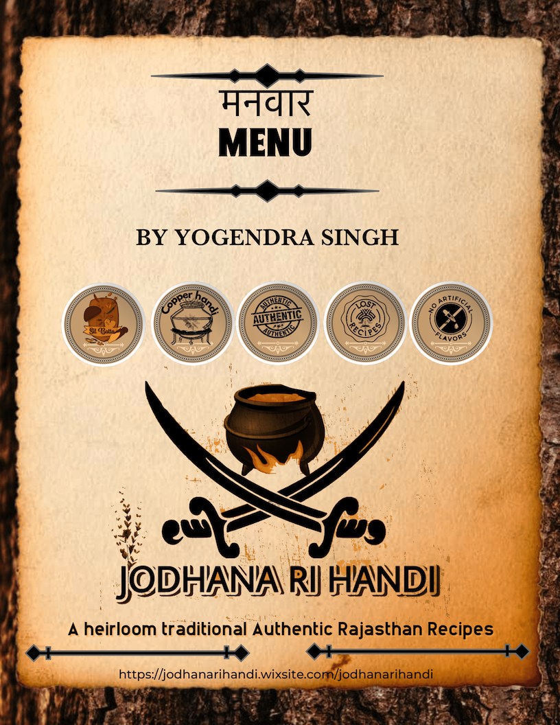 Jodhana Ri Handi Rajasthani Menu Ajmer, Rajasthan