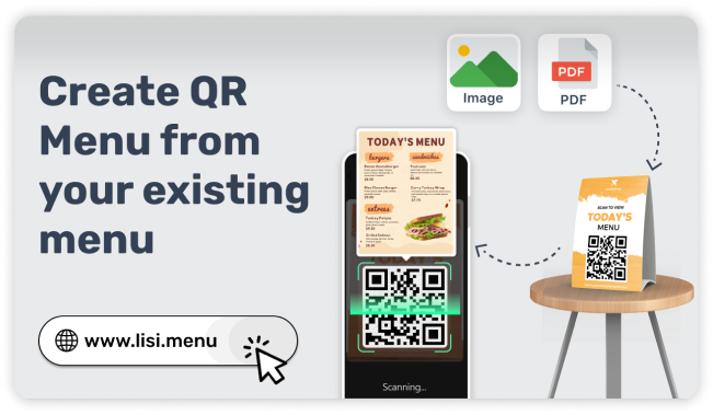 Create QR Menu from your existing menu